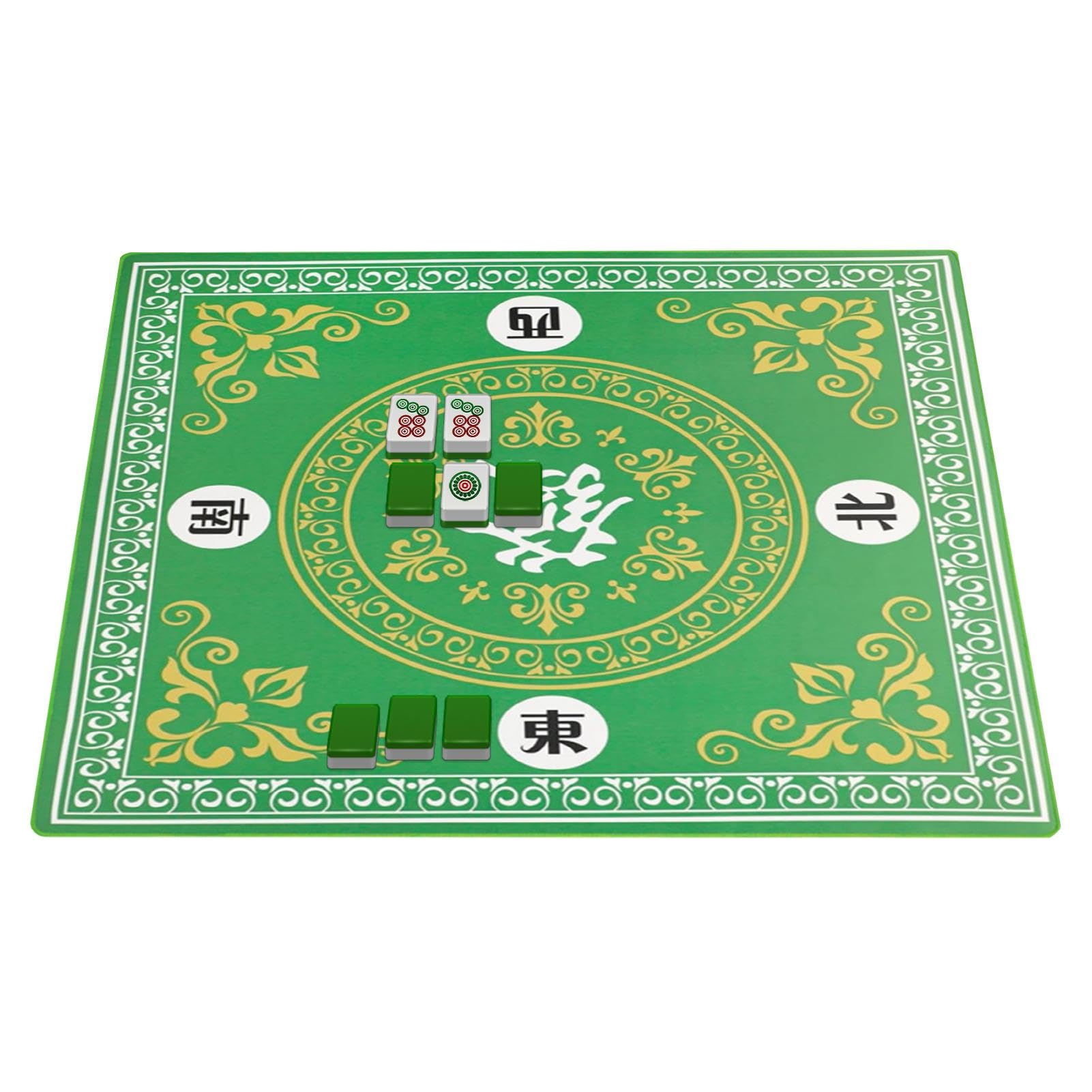 Mahjong Mat – Tapis de Jeu carré de 80 x 80 cm – Housse antidérapante pour Les Amateurs de Mahjong, Tapis de Jeu pour Jeux de Cartes de Poker