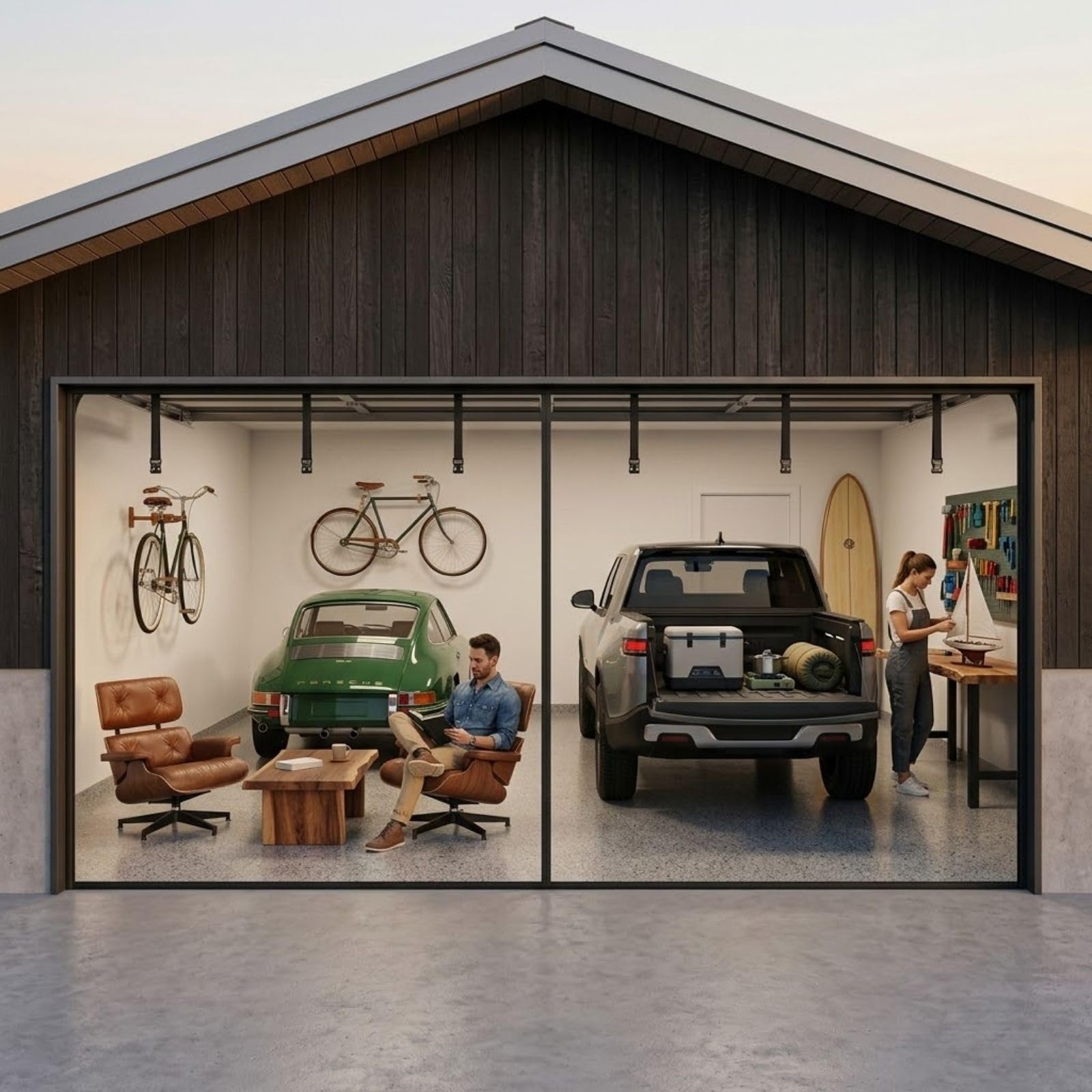 Moustiquaire double garage renforcée rideau anti insecte robuste en fibre de verre