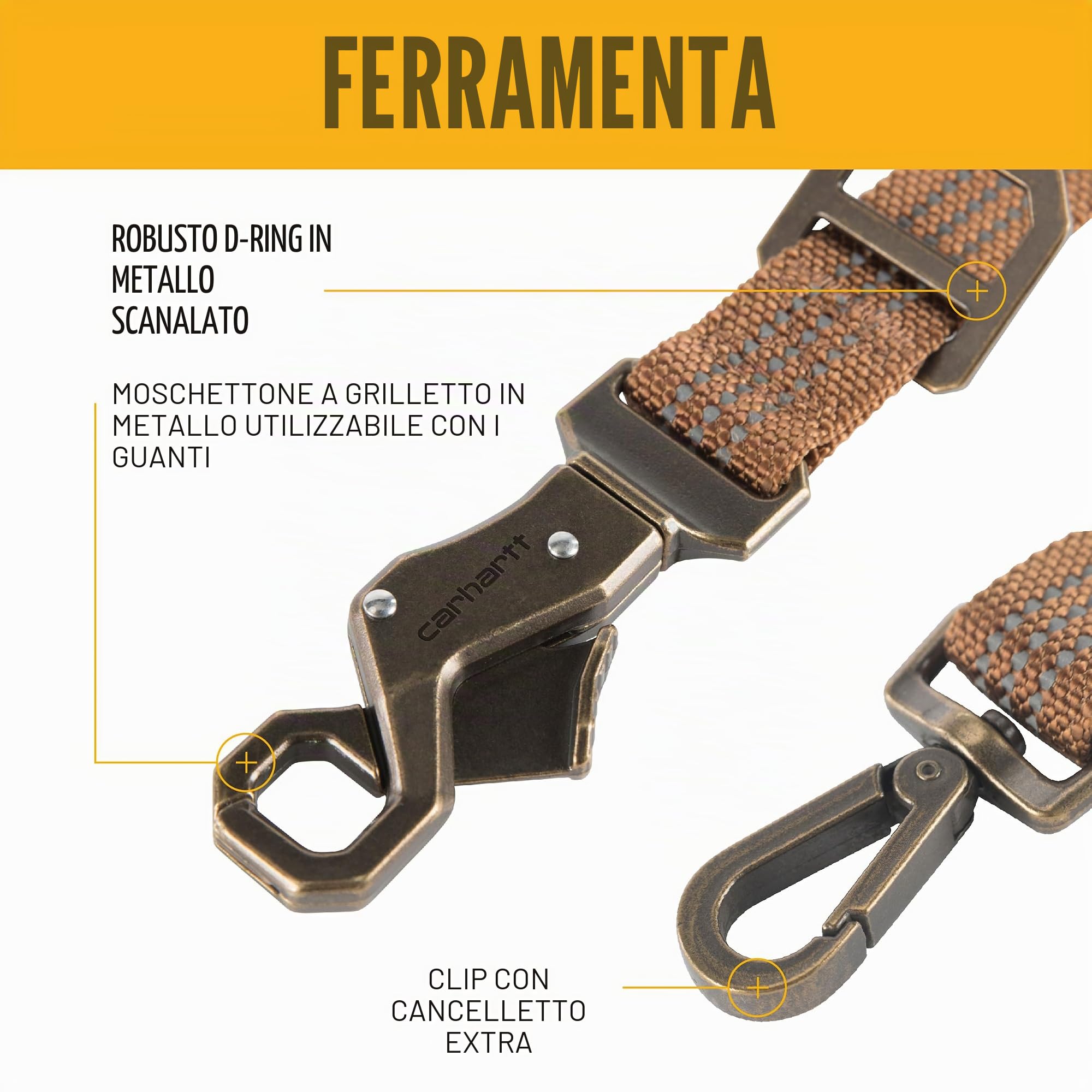 Carhartt Guinzagli in nylon resistente per cani, cuciture riflettenti per visibilità, abete rosso, grande