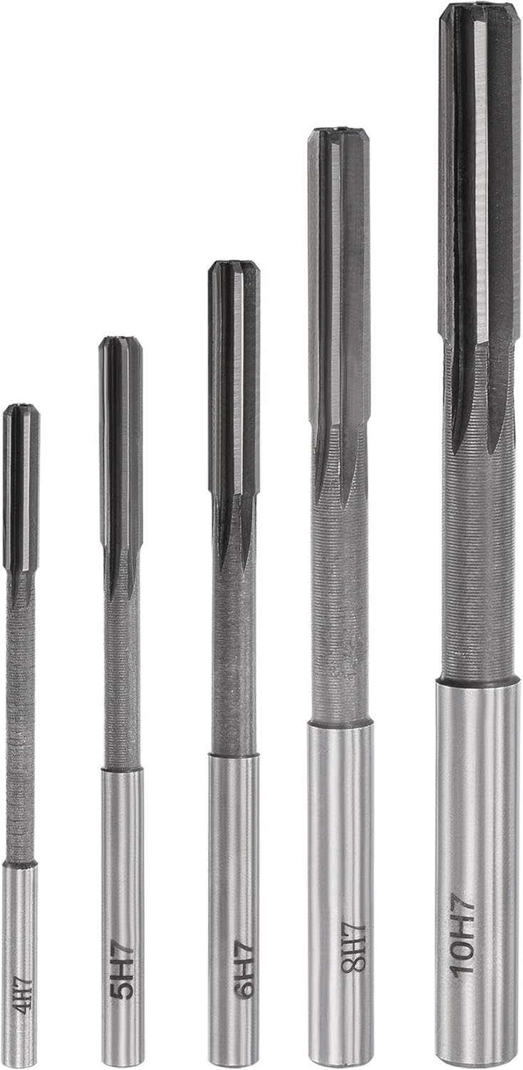uxcell Chucking Reamer Set Lathe Machine Reamer Straight Flute Milling