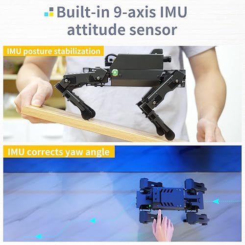 Vista 5 de Yahboom Raspberry Pi 4B Adultos AI Smart Robot Dog Python Programable 12 Articulaciones Biónico Perro Mecánico DOGZILLA Reconocimiento