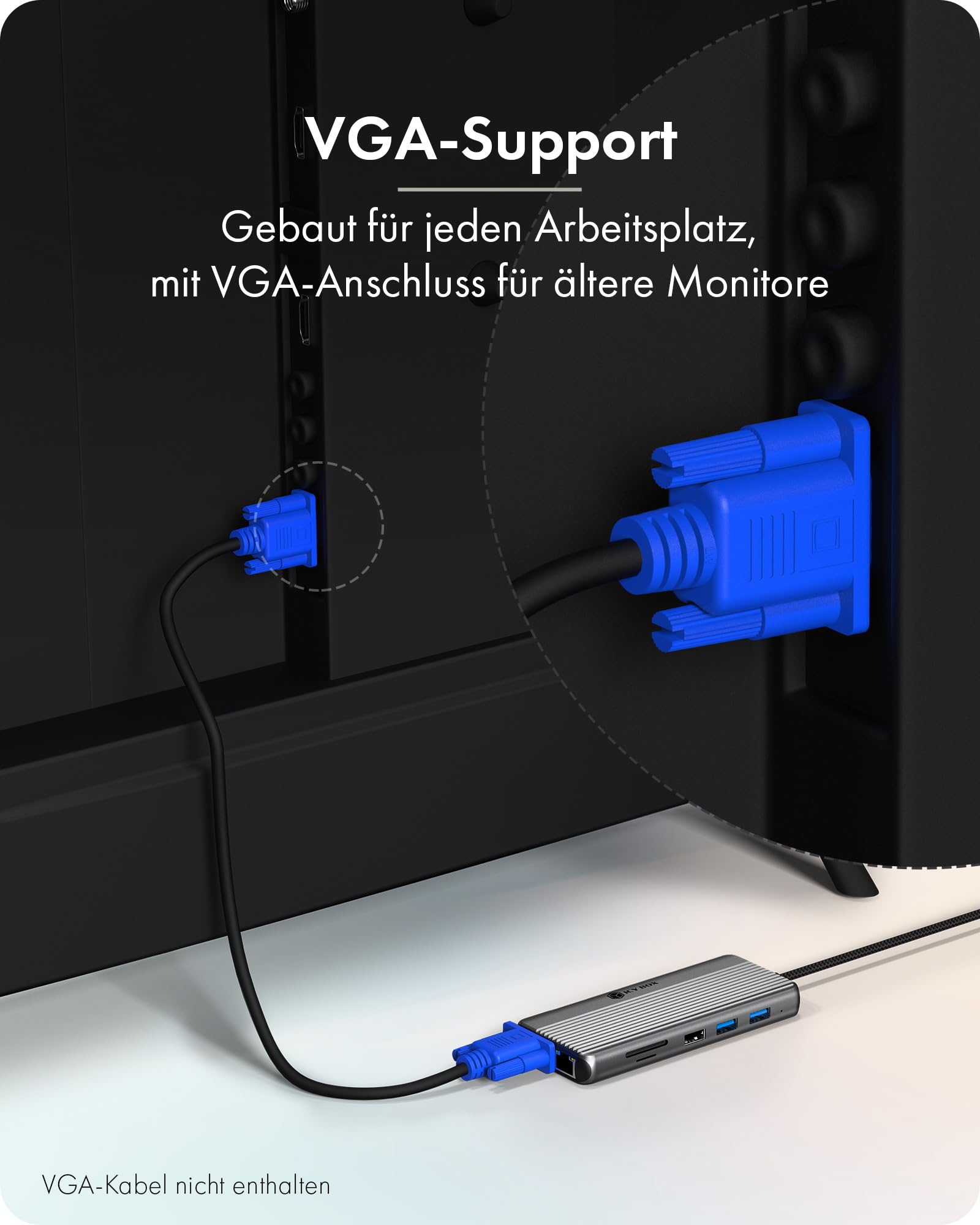 ICY BOX 12-in-1 USB-C Docking Station, Triple Display Dock mit 2X HDMI 4K, VGA, 100W Power Delivery, Gigabit LAN, SD/microSD Kartenleser, USB 3.2 Gen 1, Heart Dock 4062, IB-DK4062-CPD