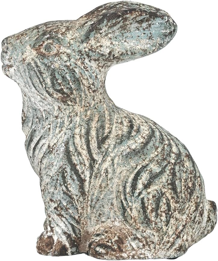 All Chic Bunny Decor Garden Statue Cement Rabbit Statue for Home Garden Indoor Outdoor Statues for Yard,Front Yard Decor,Easter Rabbit Figurines（Blue） - Image 7