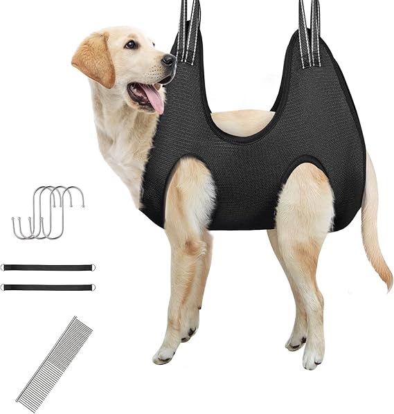 VavoPaw Dog Grooming Hammock, Dog Grooming Harness with Grooming Kit