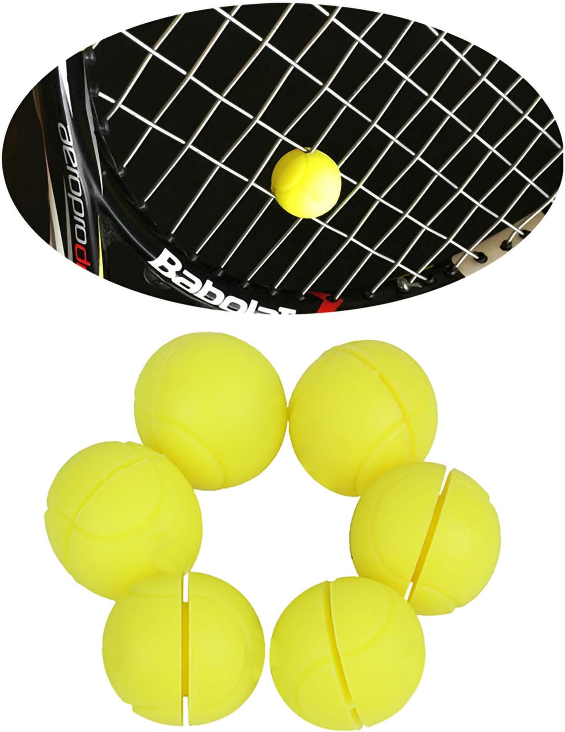 Andux 6pcs/Set Tennis Racket Vibration Dampeners Silicone