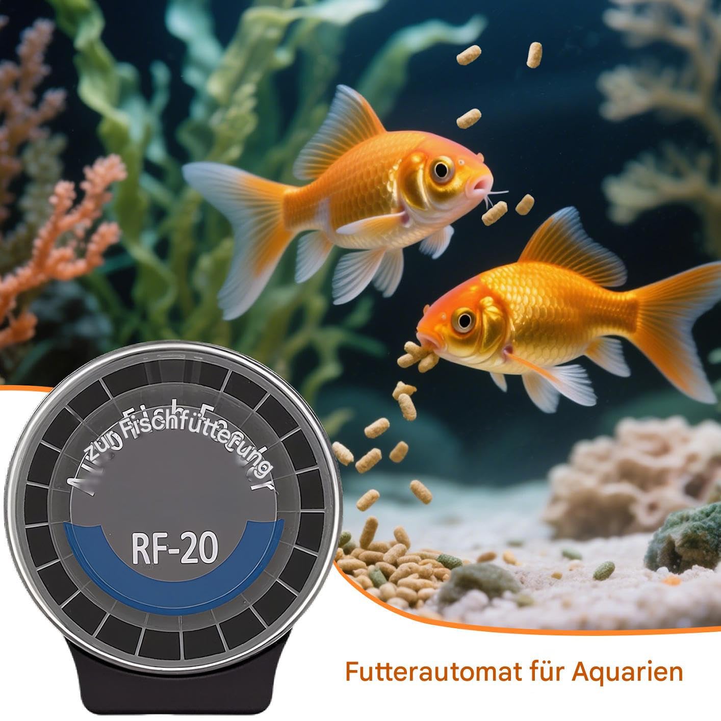Alimentatore Automatico per Acquario 6 Timer Alimentatore Automatico per | Alimentatore per Pesci Programmabile per Tartarughe Betta Axolotl Gamberi Acqua Dolce e Salata