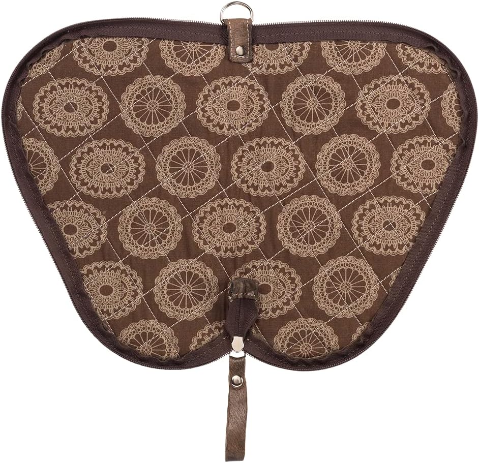 American West Handcrafted 100% Genuine Leather Padded Gun Case for Men and Women with Zipper Closure Western Collection