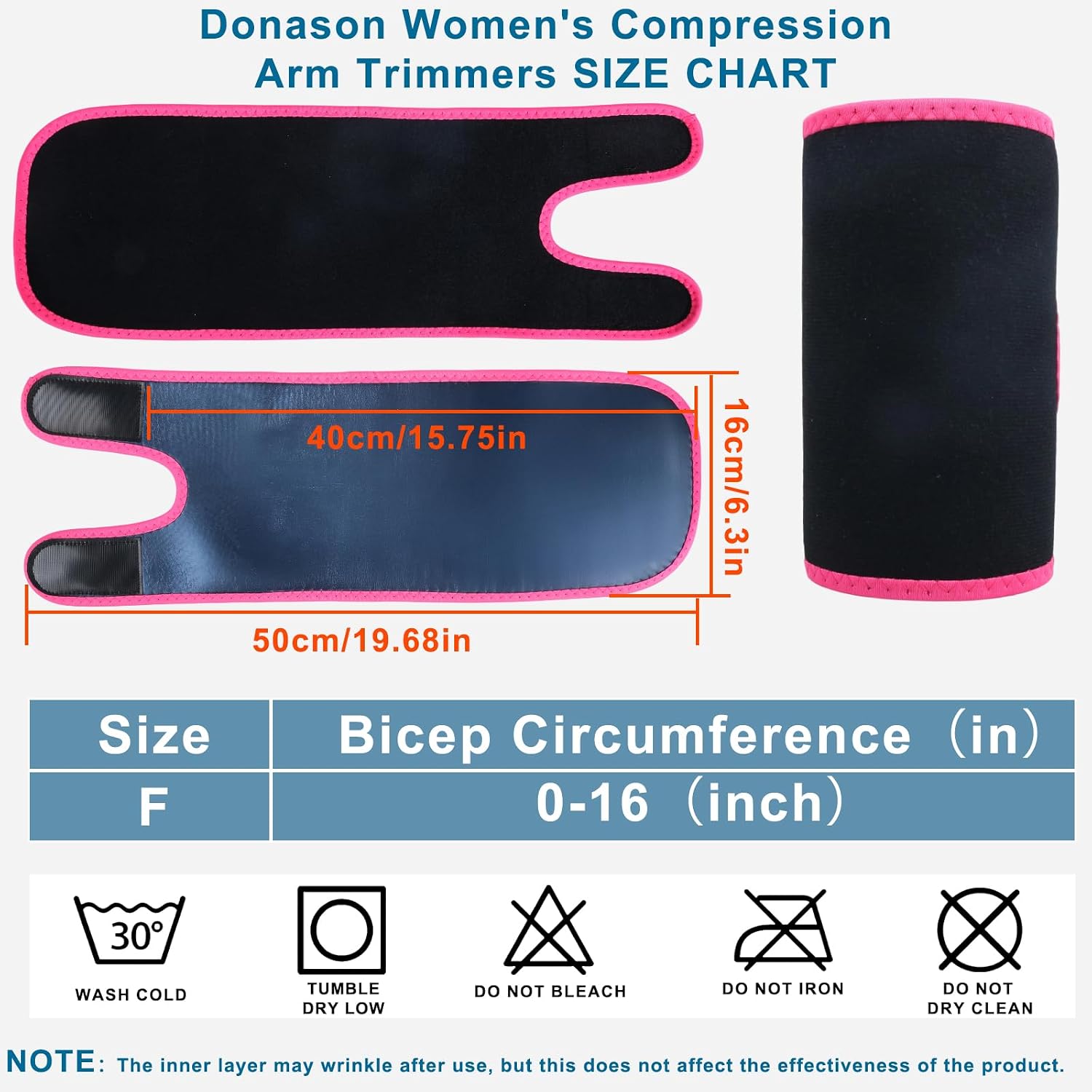 Women's Arm Trimmers 2Pcs Adjustable Sweat Arm Shaper Bands Compression Workout Sleeves Sauna Wraps for Flabby Arms