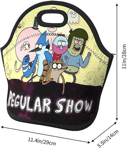 Miniatura 4 de Bolsa de almuerzo regular con diseño de anime, reutilizable, portátil, de neopreno, aislada, para picnic al aire libre, oficina, 11 x 11.4 x 5.5