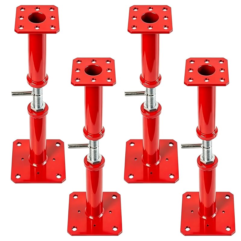 Kit com 4 macacos de apoio telescópicos para casa NAXVIO, 27,9–55,9 cm, aço-liga, 4.540 kg