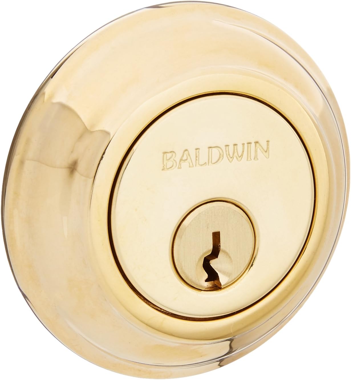 Baldwin Estate 8231.003 Low Profile Traditional Single Cylinder Deadbolt in Lifetime Polished Brass