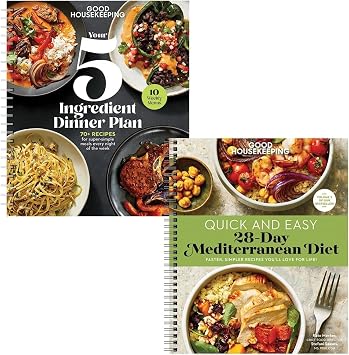 Good Housekeepings 5-Ingredient Dinner Plan and Quick & Easy 28-Day Mediterranean Diet Bundle!