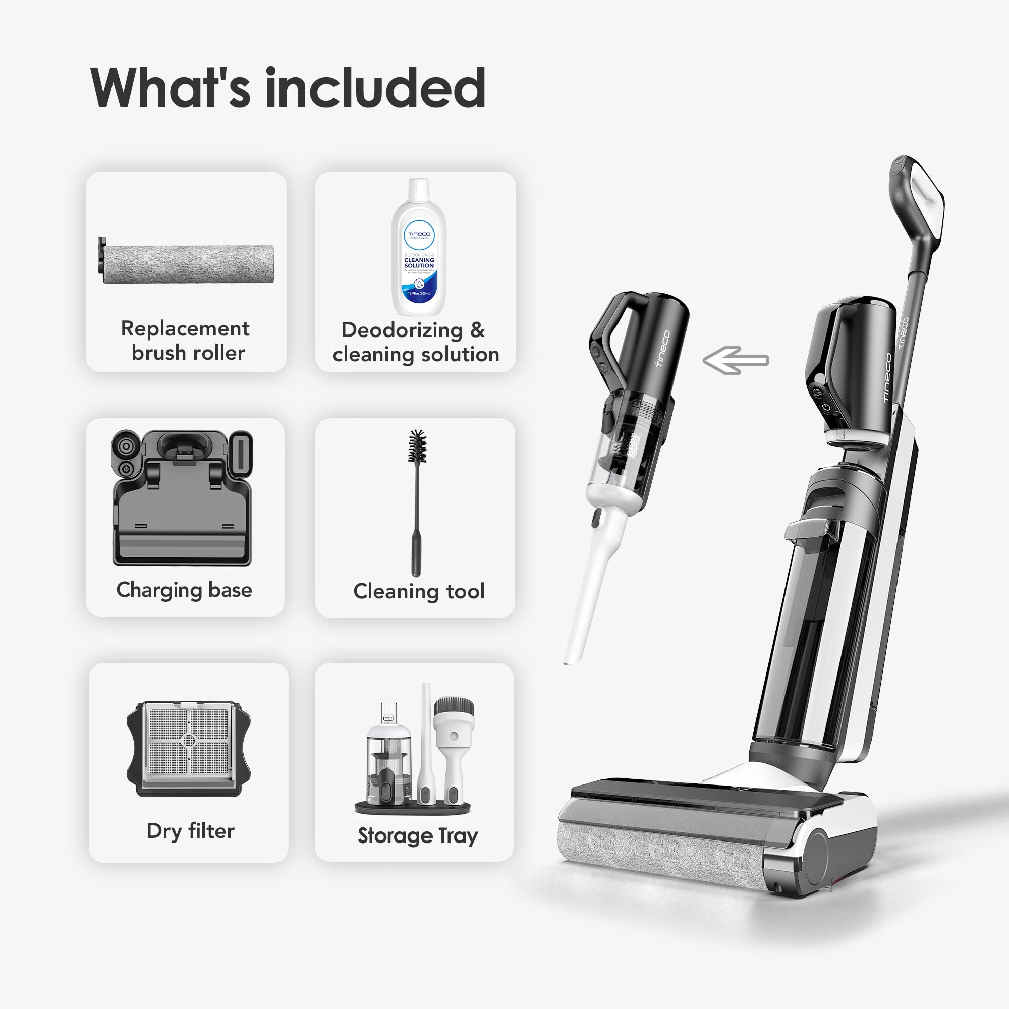 Tineco Smart Wet Dry Vacuum Cleaners, Floor Cleaner Mop 2in1 Cordless