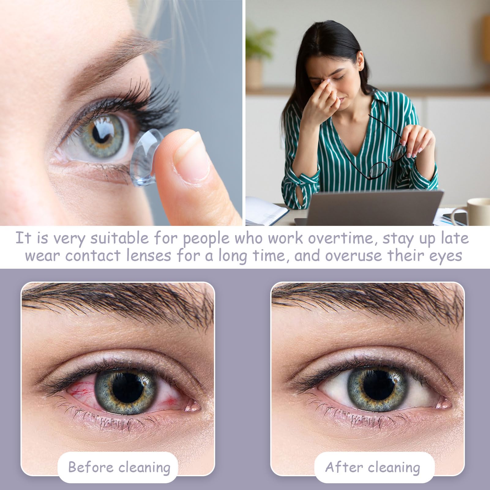 Lavaojos Bañera de ojos 4 piezas 8 ml silicona portátil limpieza ocular