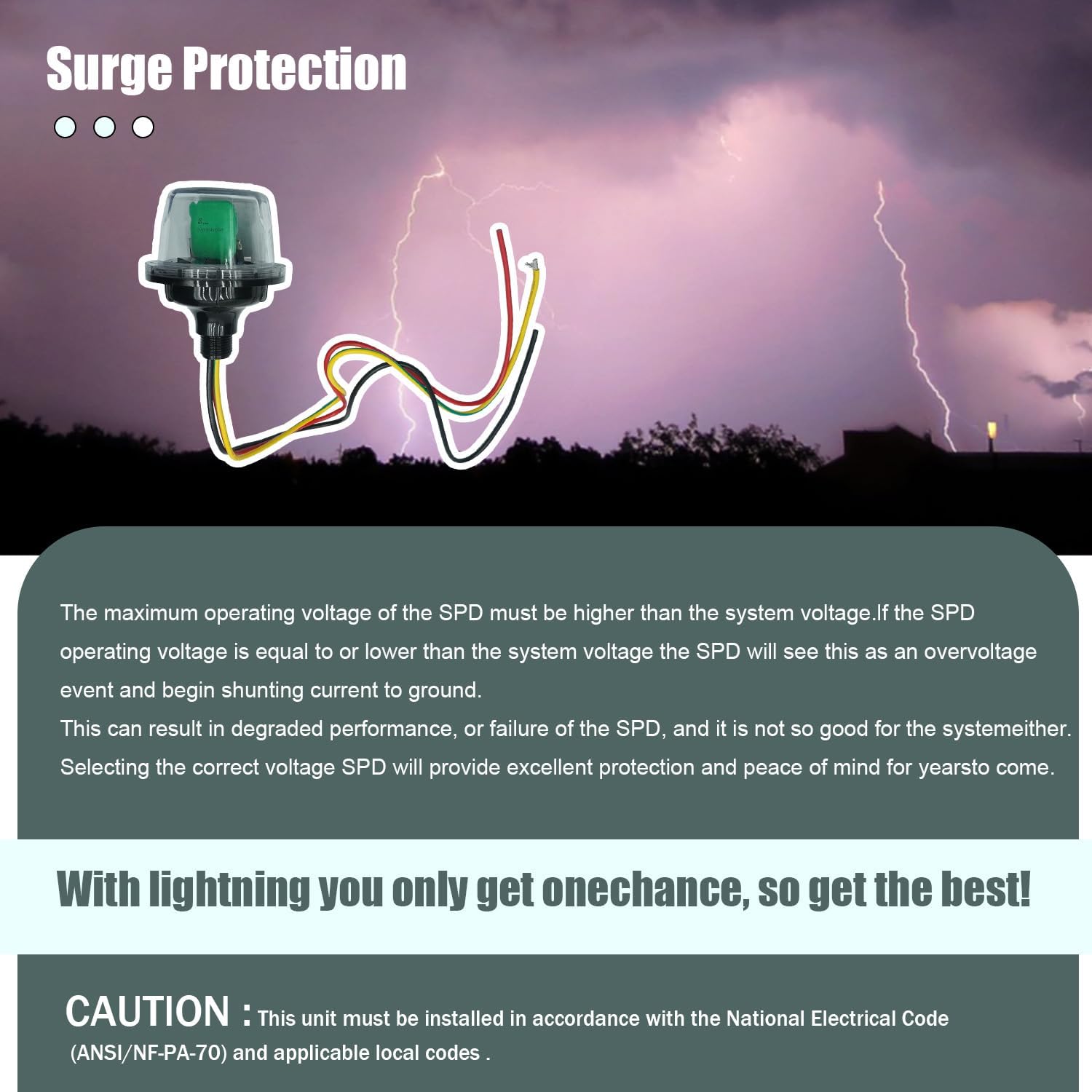 MNSPD-300-DC Solar Surge Protection Device Compatible with Midnite Solar