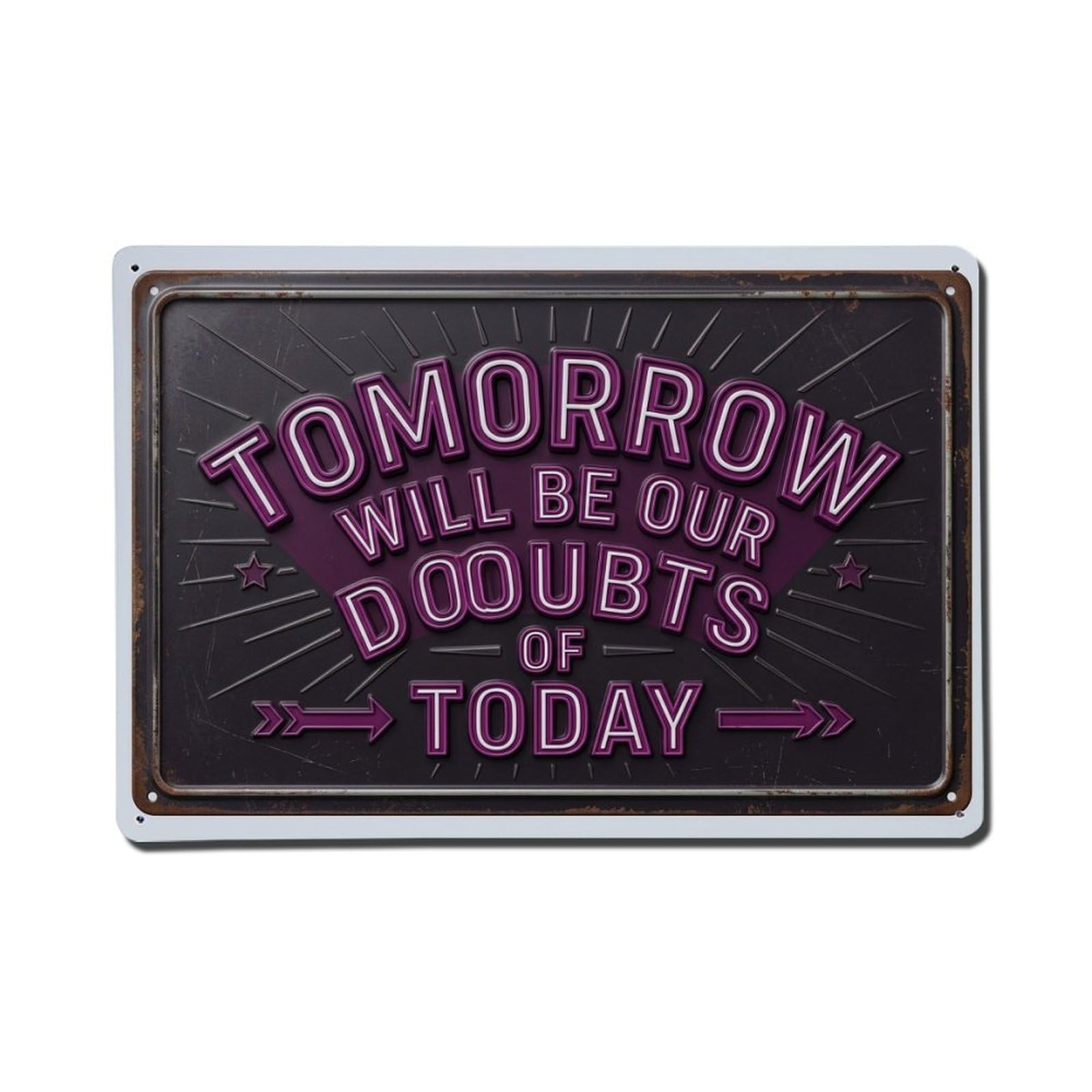 Trust Yourself Always Hustle Retro Motivational Slogans Metal Tin Sign Plaque Wall Decor for Cafe, Club Bar, Office, Home Garden Metal Poster 8x12Inch