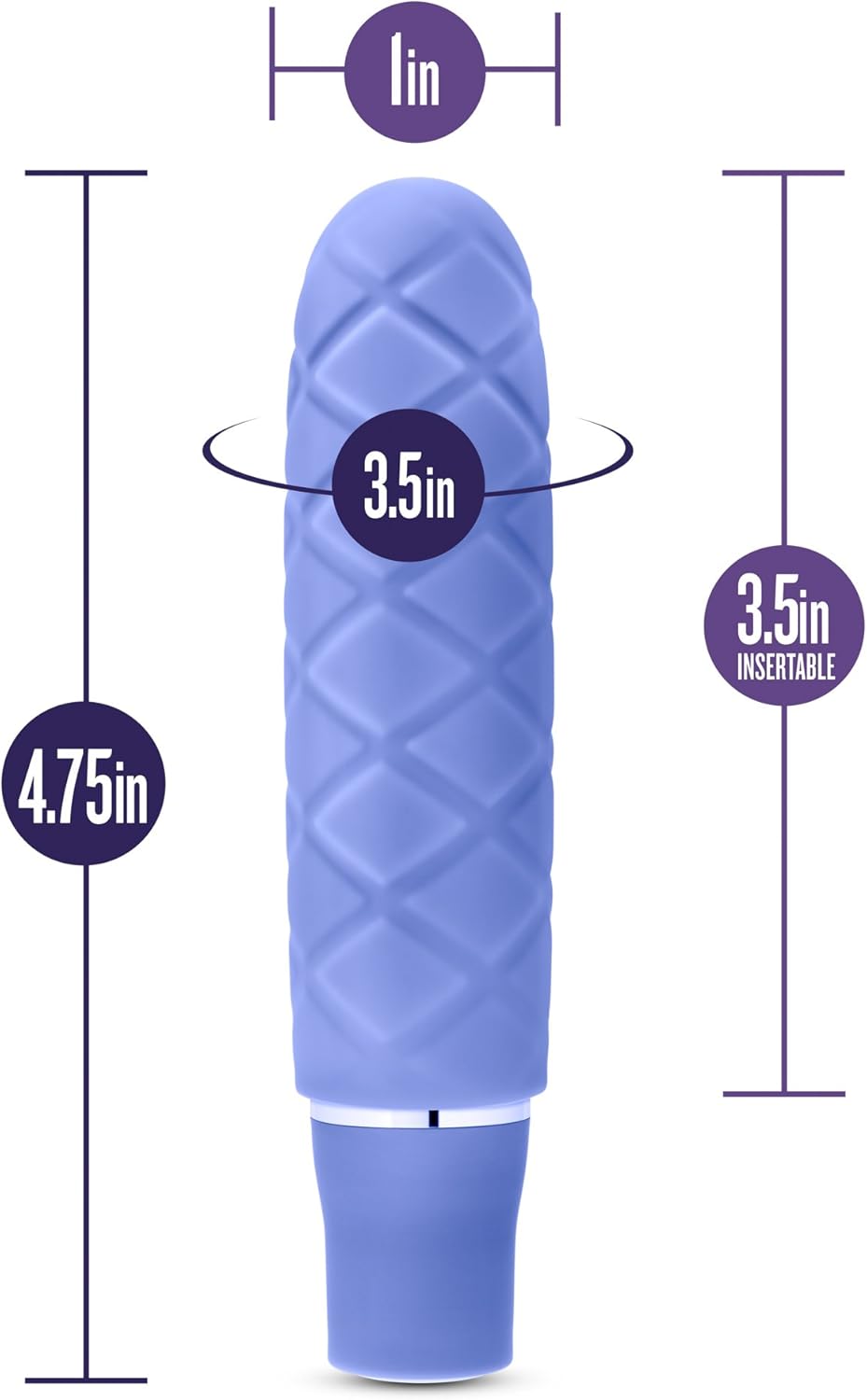 Blush mini vibrador lila 12 cm - 3 cm x 1 AA 2 velocidad de ...