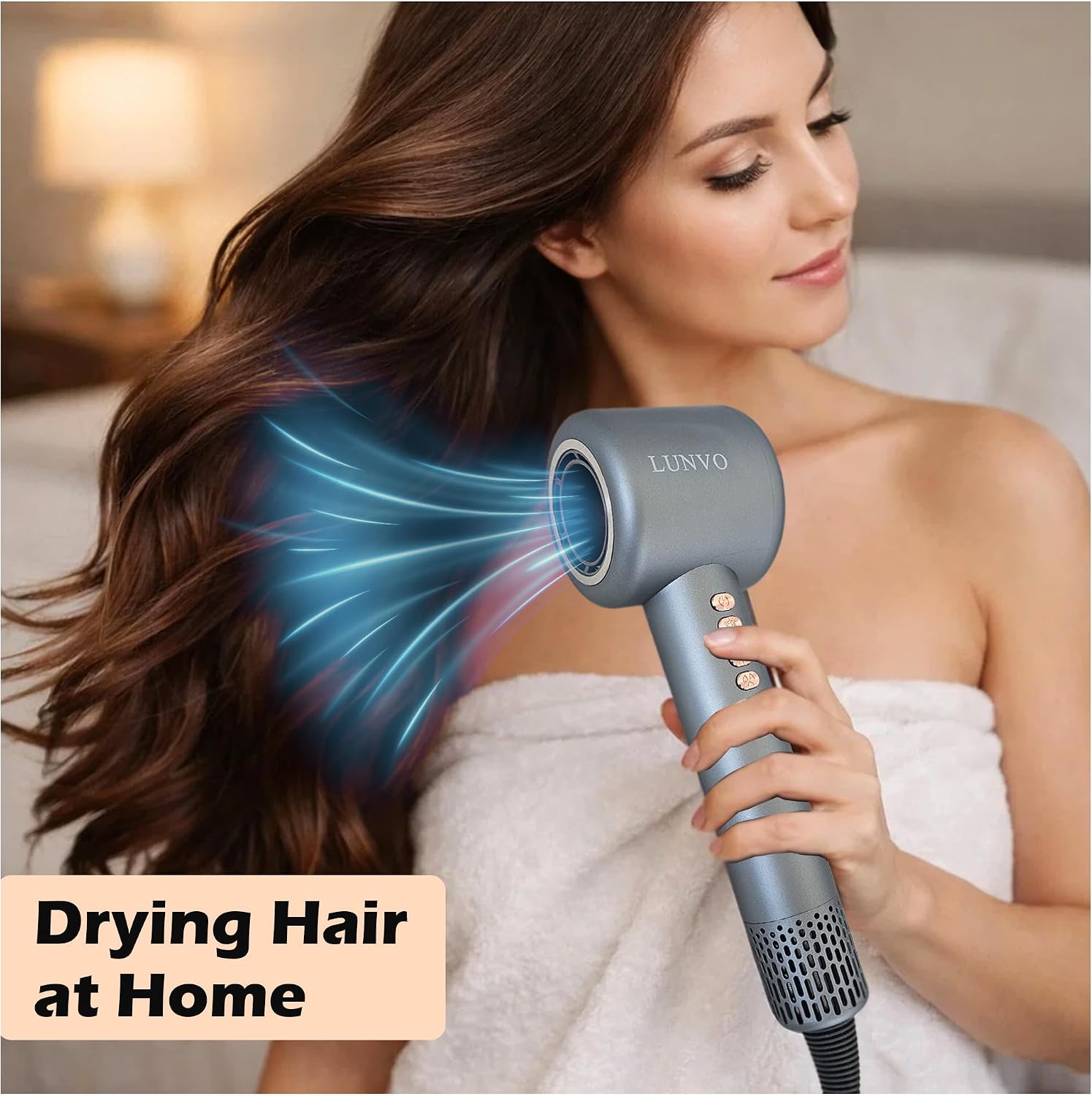 Hair Dryer, Professional Brushless Motor 110000RPM, Lightweight Hair Blow Dryer, Fast Drying, High Speed, Ionic Electric Blow Dryer, with Magnetic Nozzle Hair Dryer