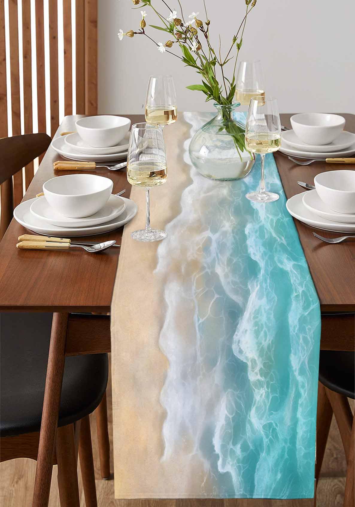 Corredor De Mesa De Linho Verde Solino Home Forest 90 Polega