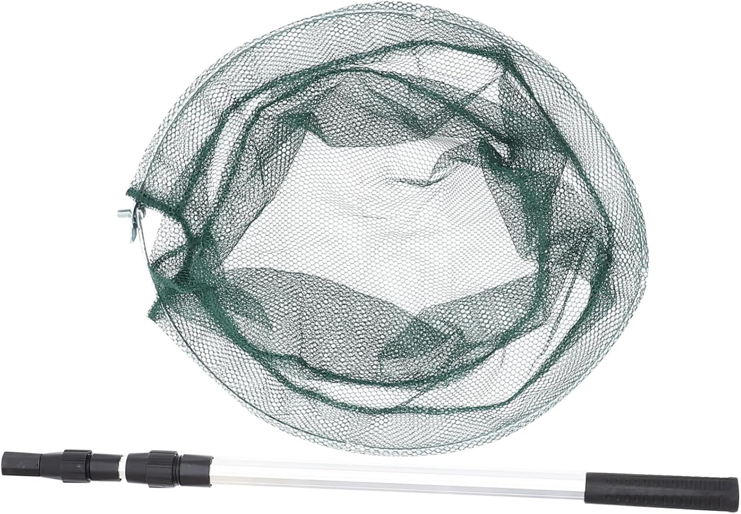 UKCOCO 1.5m Fishing Net Extendable Pole Aluminum Alloy Fish Aquarium Net Telescopic Handle Fishnets for Catching Safe Quick Release Random Style