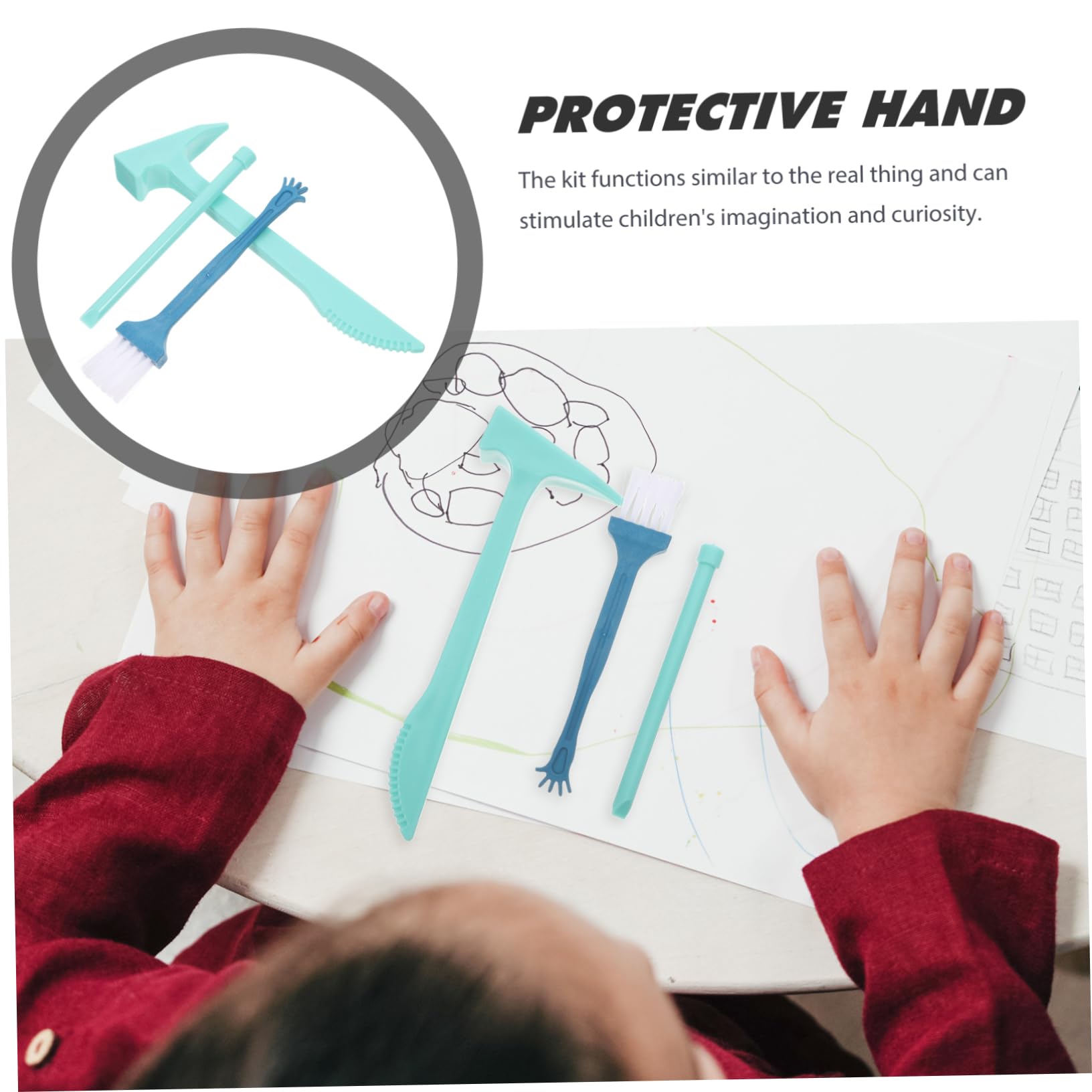Hemobllo 6 Juegos Kit de Excavación Infantil con Herramientas Arqueológicas para Explorar Gemas y Minerales Juguete Educativo Práctico para Desarrollar Creatividad y Habilidades Manuales