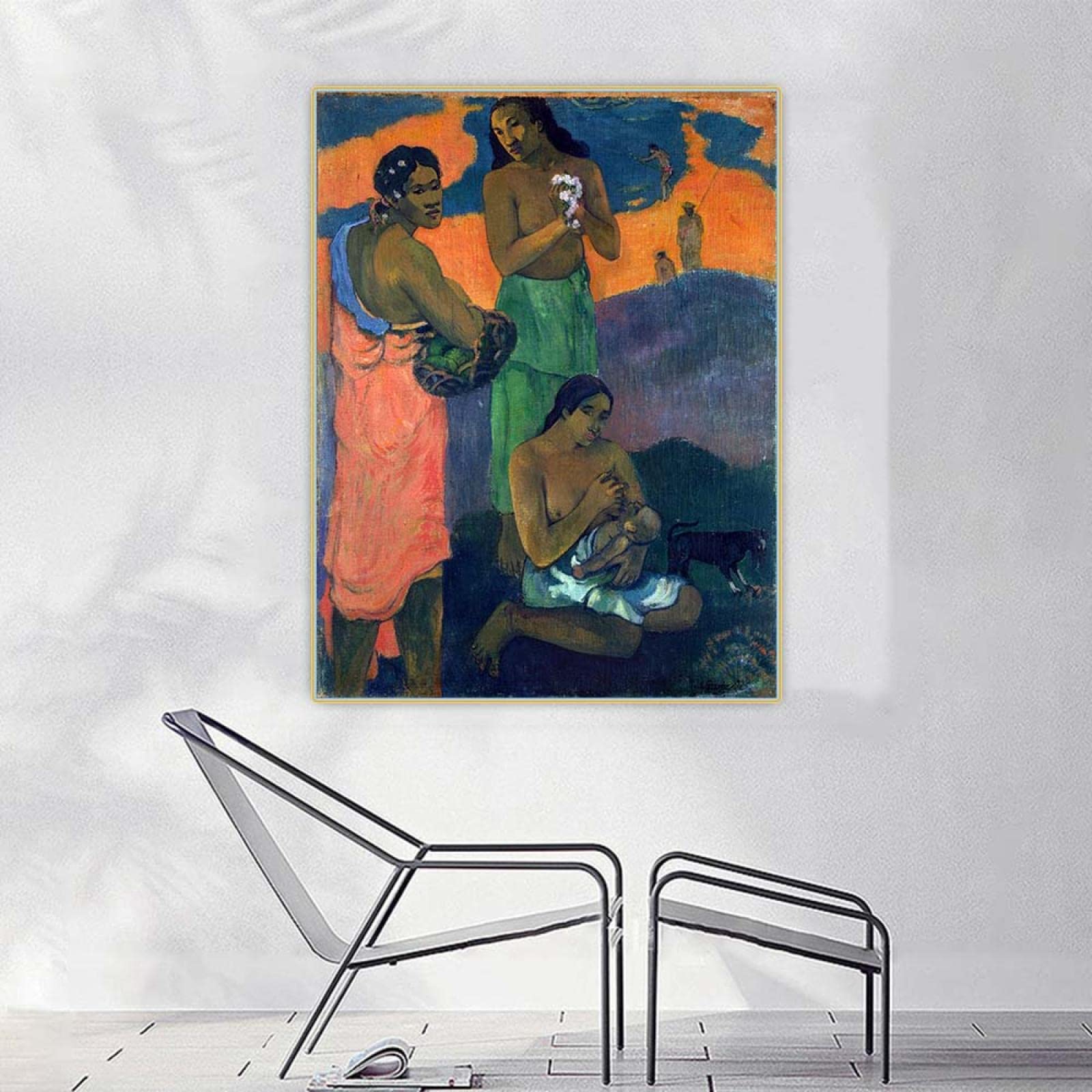 Paul Gauguin "Macierzyństwo (kobiety nad brzegiem morza), 1899 cali, słynny obraz na płótnie, obraz ścienny do dekoracji biura, 50 x 70 cm, bez ramy