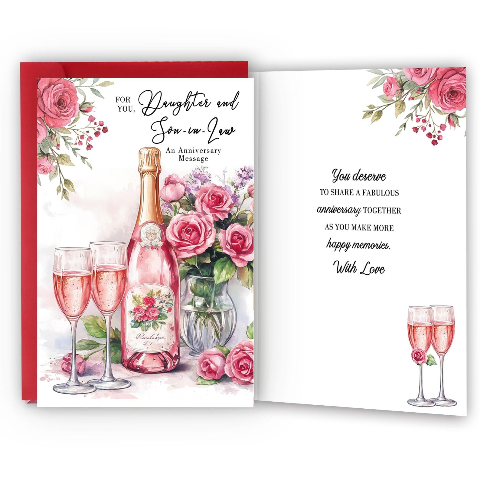 LiuuLi Funny Anniversary Card for Couple,Daughter and Son-In-Law Anniversary Card,Wedding Decoration Gifts for Him Her