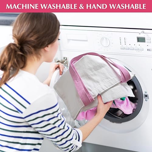 Miniatura 7 de Sublimación espacios en blanco bolsas de mano, bolsas de comestibles reutilizables DIY transferencia de calor bolsas de lona bolsas de maquillaje