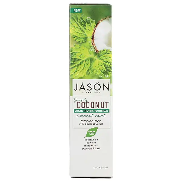 Jason Simply Coconut Strengthening Fluoride-Free Toothpaste, Coconut Mint, 4.2 Oz 1