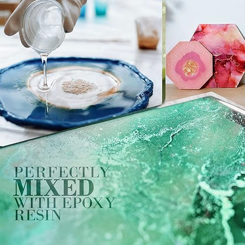 Miniatura 4 de Polvo de mica verde malaquita para resina epoxi, 3.5 onzas, bolsa sellada, pigmento en polvo de 2 tonos para brillo de labios, uñas, colorante para