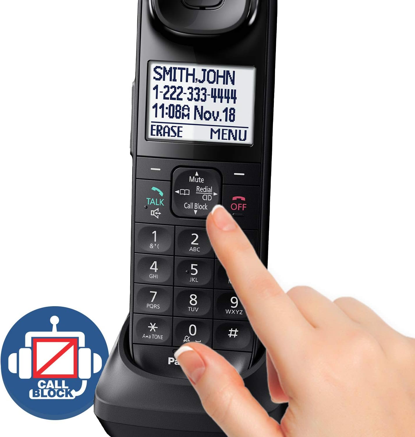 Suреr Chеар 🛒 Panasonic KX-TGL432B Dect_6.0 2-Handset Landline Telephone, Black