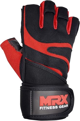 Miniatura 4 de MRX - Guantes de levantamiento de pesas para hombres, guantes de entrenamiento para hombre, guantes de levantamiento de muñeca, guantes de gimnasio