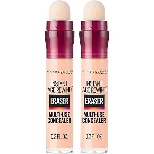 Maybelline Instant Age Rewind Eraser Dark Circles Treatment Multi-Use Concealer, Light Honey, 0.2 Fl Oz (Pack of 2) (Packaging May Vary)