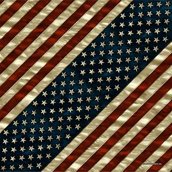 Hot Leathers BAB1078 Vintage American Flag Bandana - 21X21
