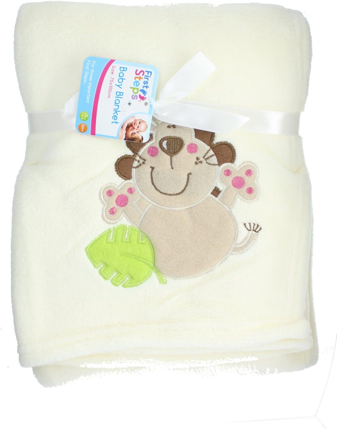 Cute and Snuggly Cream Lion Blanket Perfect for Keeping Your Baby Cosy