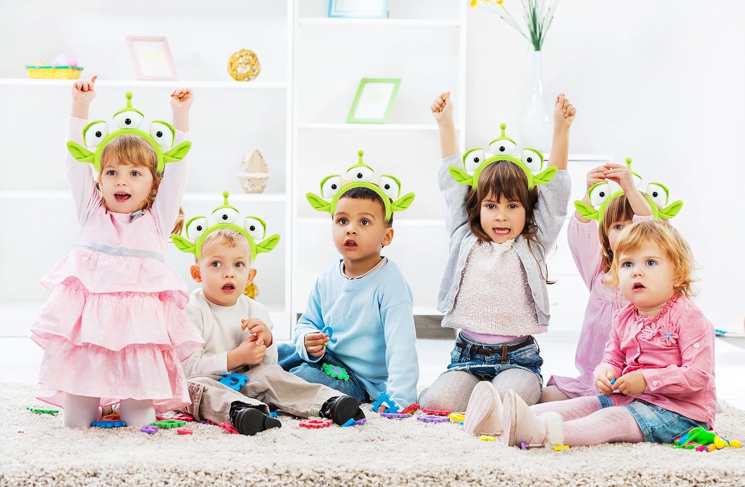 Alien Headband,Halloween Headband Monster Headwear For Adults,Costume Accessories for Theme Party Cosplay And Halloween Christmas Easter(2pcs)