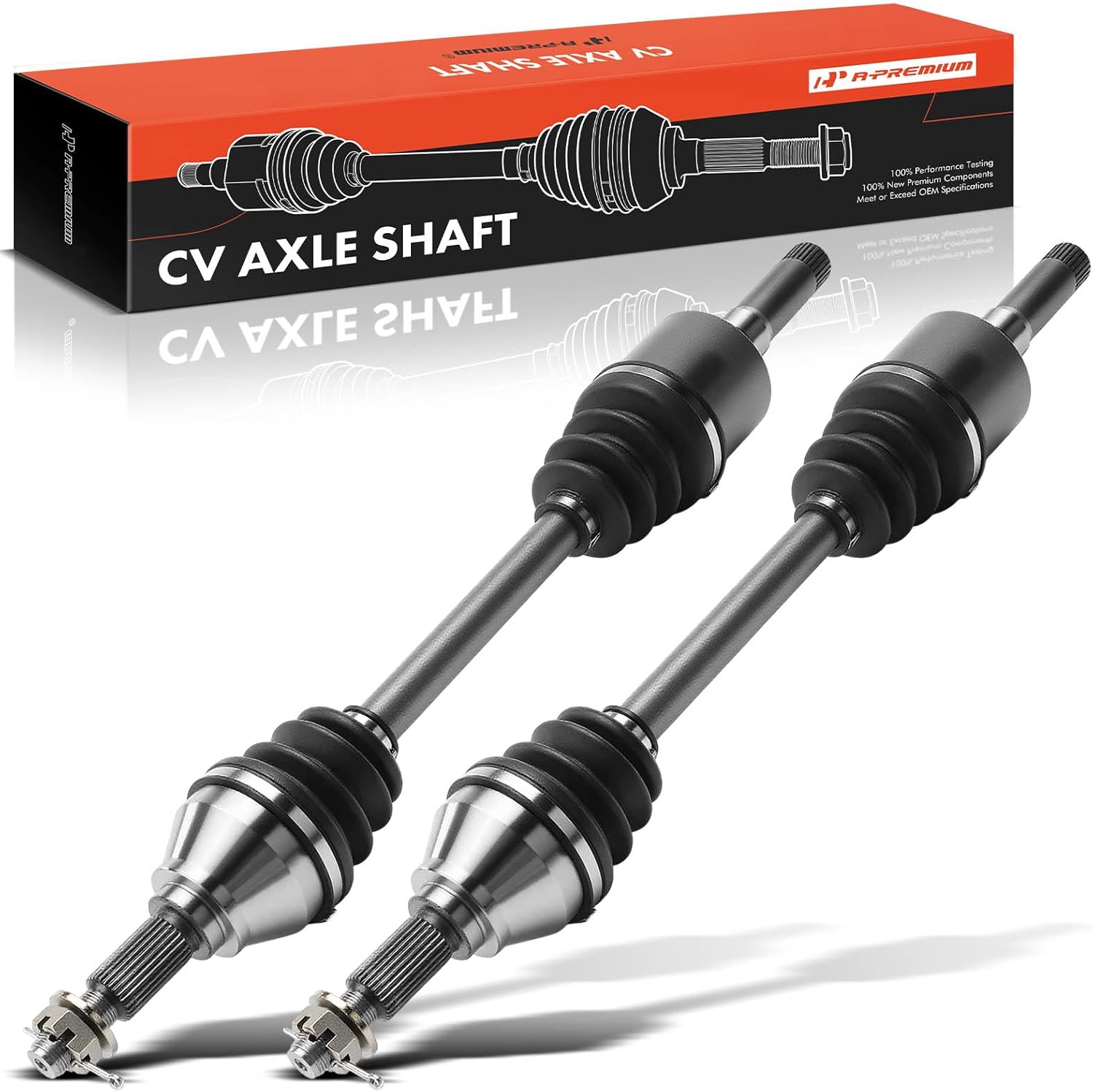 A-Premium Pair (2) Rear CV Axle Shaft Assembly Compatible with John Deere Gator XUV 620i, Gator XUV 850D, 2007 2008 2009 2010, Driver and Passenger Side, Replace# AM135876, AM140523