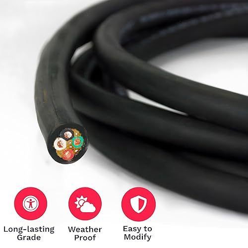 Miniatura 4 de DuctlessAire - Cable de control de 4 conductores de calibre 14 de 50 pies para sistemas de bomba de calor mini split sin conductos, grado de