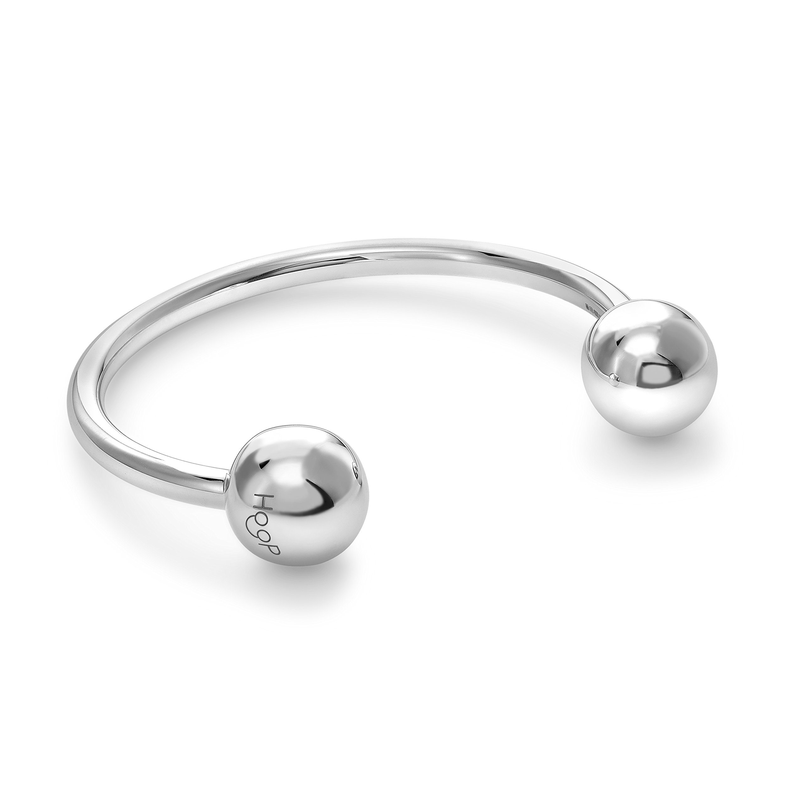 Women's 925 Sterling Silver 14mm Ball HooP Bracelet
