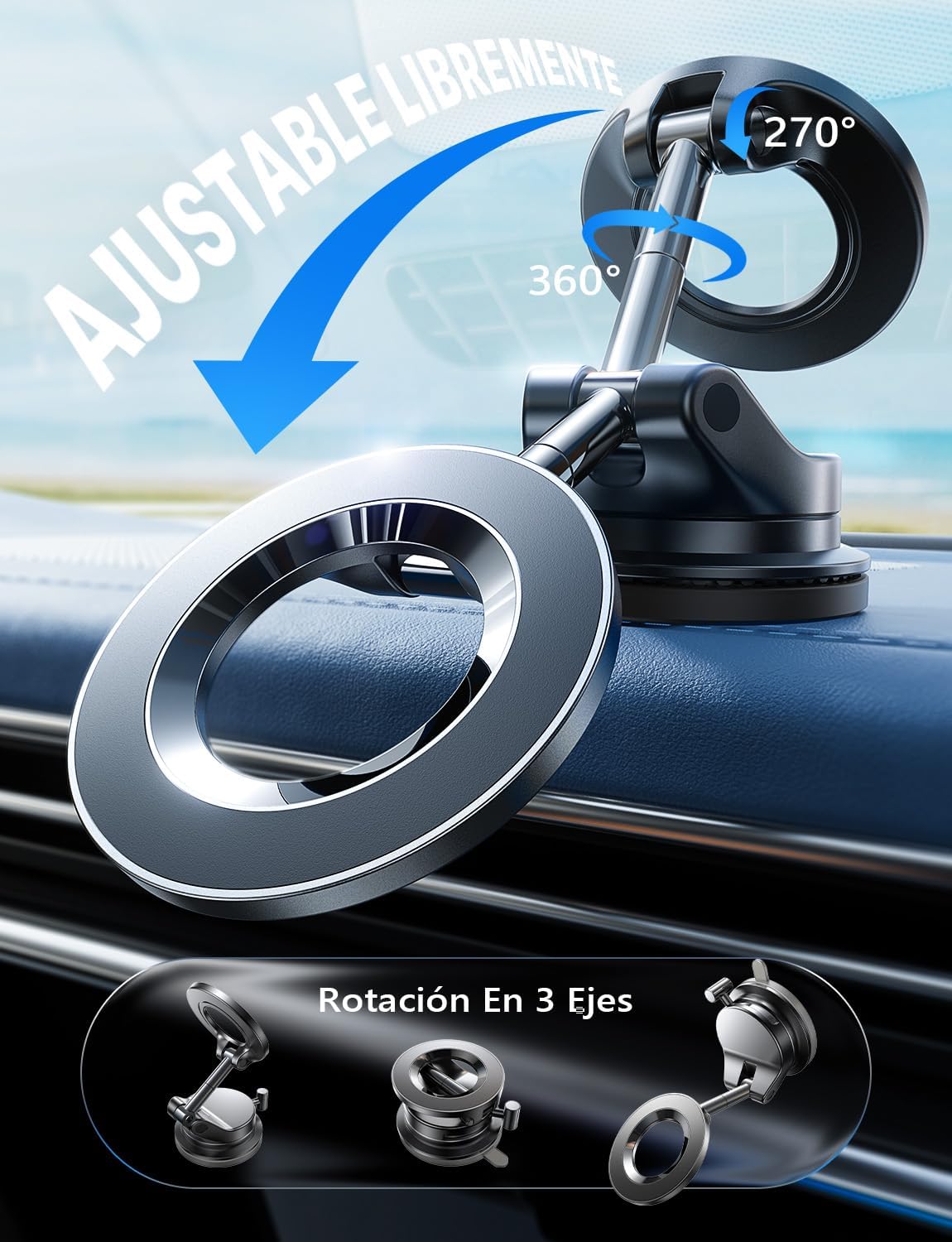 Soporte Magsafe de iPhone para coche por 11,49€ marcando aplicar cupón y usando el #código: XGESBN8T