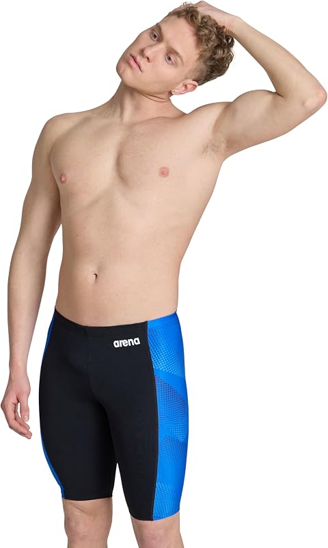 Arena Men's Performance Halftone Team Print Swim Jammer Intensive Training Bathing Suit