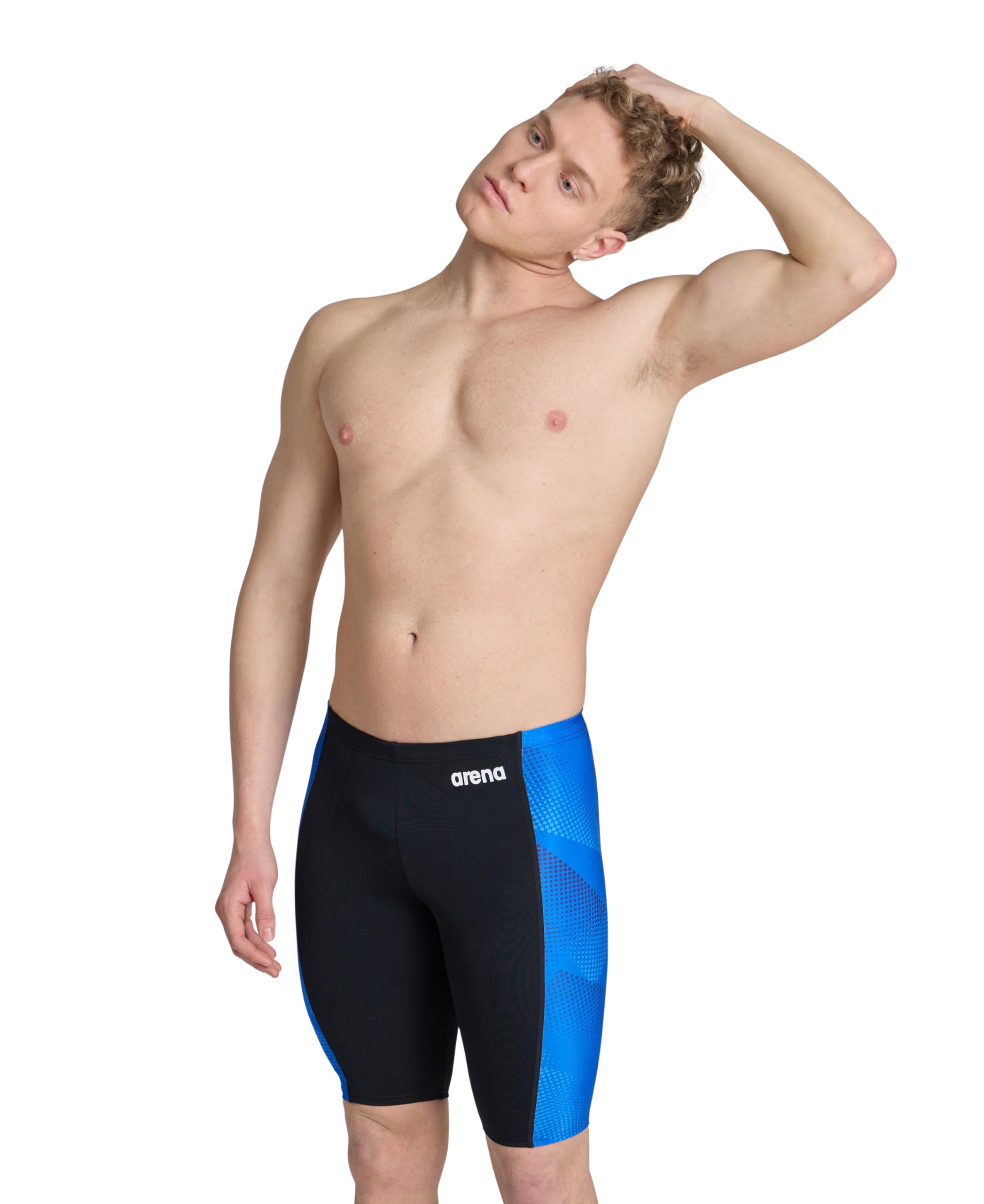 Arena Men's Performance Halftone Swim Jammer Athletic Swimwear Professional Swimsuit