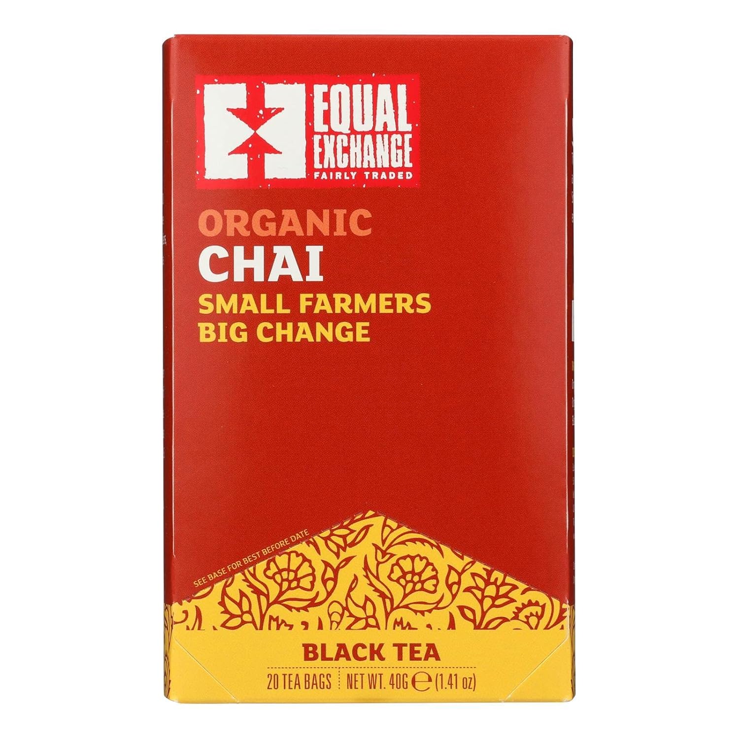 Chai Tea Organic 20 Bags (Case of 6)