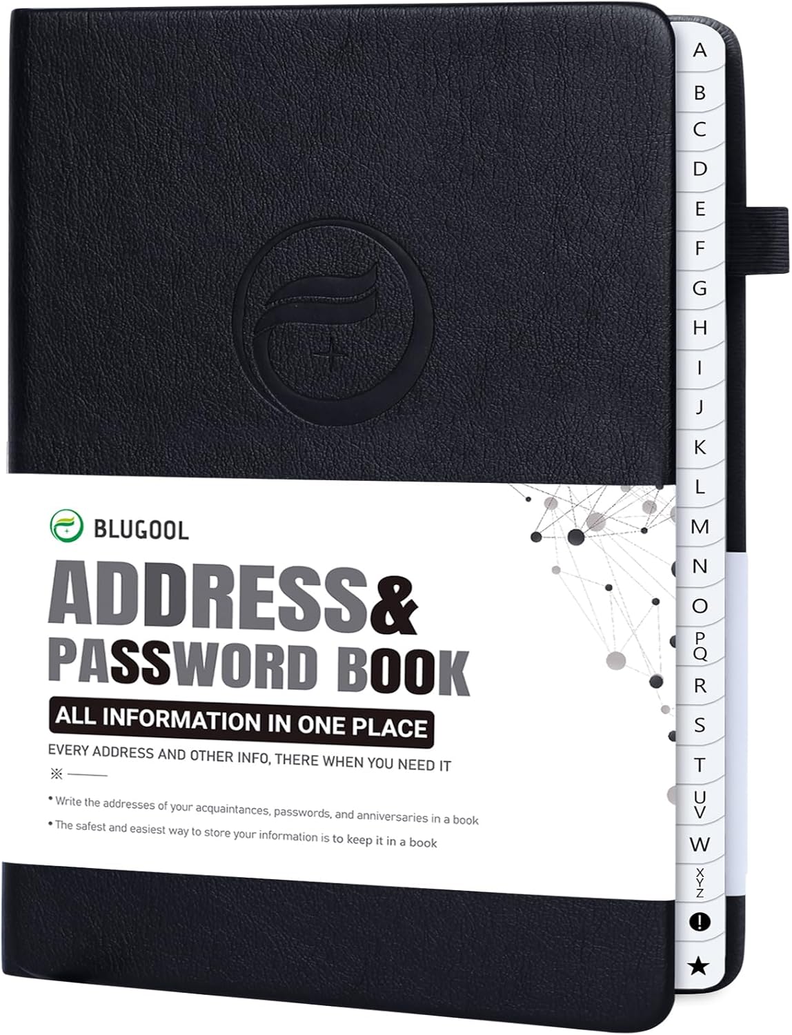 Address Book with Alphabetical Tabs, Large Hardcover Password Book, Address Organizer Keep Track of Phone Numbers, Special Days, Birthdays, Anniversaries and Notes(7″x 10″, Blue Grey)