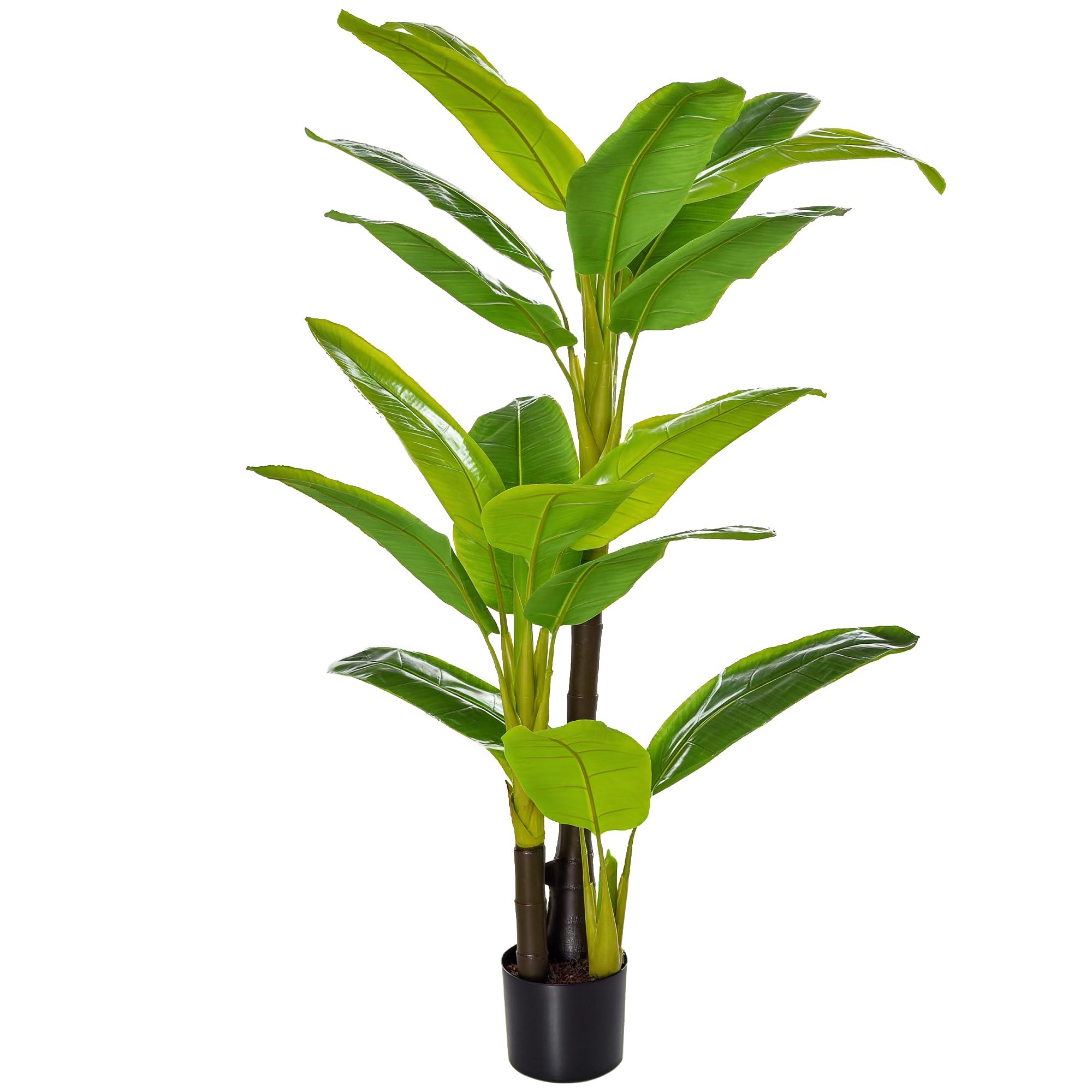 Amazon.de: HOMCOM knstliche Pflanzen 150 cm Kunstpflanzen im Topf  knstlicher Bananen Baum Kunstpflanze Kunstbaum Zimmerpflanze Dekopflanze  Bropflanze Kunststofftopf fr drinnen