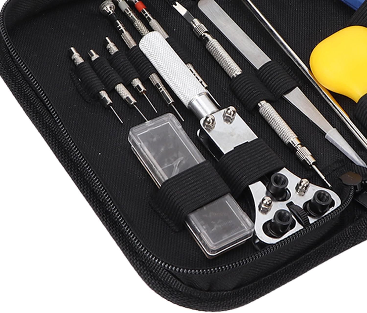 Kit de reparación de Relojes de 14 Piezas para Reparar y reemplazar la batería del Reloj, Kit de Herramientas de reemplazo de batería de Reloj con Bolsa de Transporte de