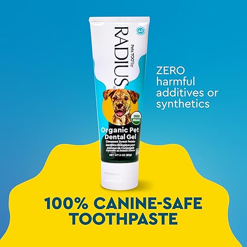 Miniatura 9 de RADIUS USDA - Pasta dental orgánica canina para mascotas, 2 unidades, 3 onzas, pasta dental no tóxica para perros, diseñada para limpiar los dientes