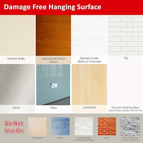 Miniatura 5 de Antilope Soporte de pared para discos de vinilo, sin tornillos, 6 juegos de ganchos autoadhesivos de vinilo acrílico transparente, estante para