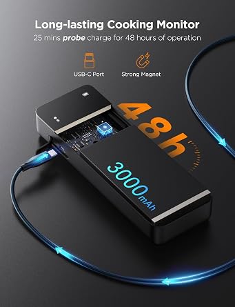 GoveeLife WiFi Freezer Thermometer 2Pack Sensor H5108 Bundle with Wireless Meat Thermometer H5191