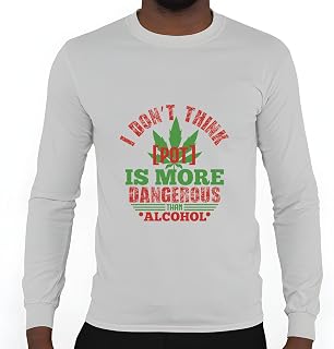 Cannabis Gift for Alcohol Abstainers Adult Men Women Grey and Muticolor Unisex Long Sleeve T Shirt